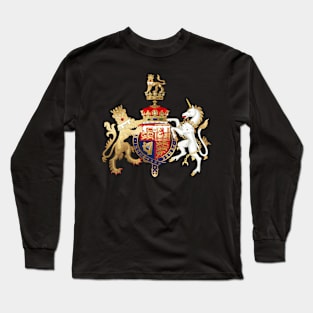 Windsor Coat of Arm Insignia in Faux Gold Long Sleeve T-Shirt